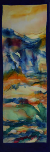 Silk on Canvas 12" x 36" SOLD